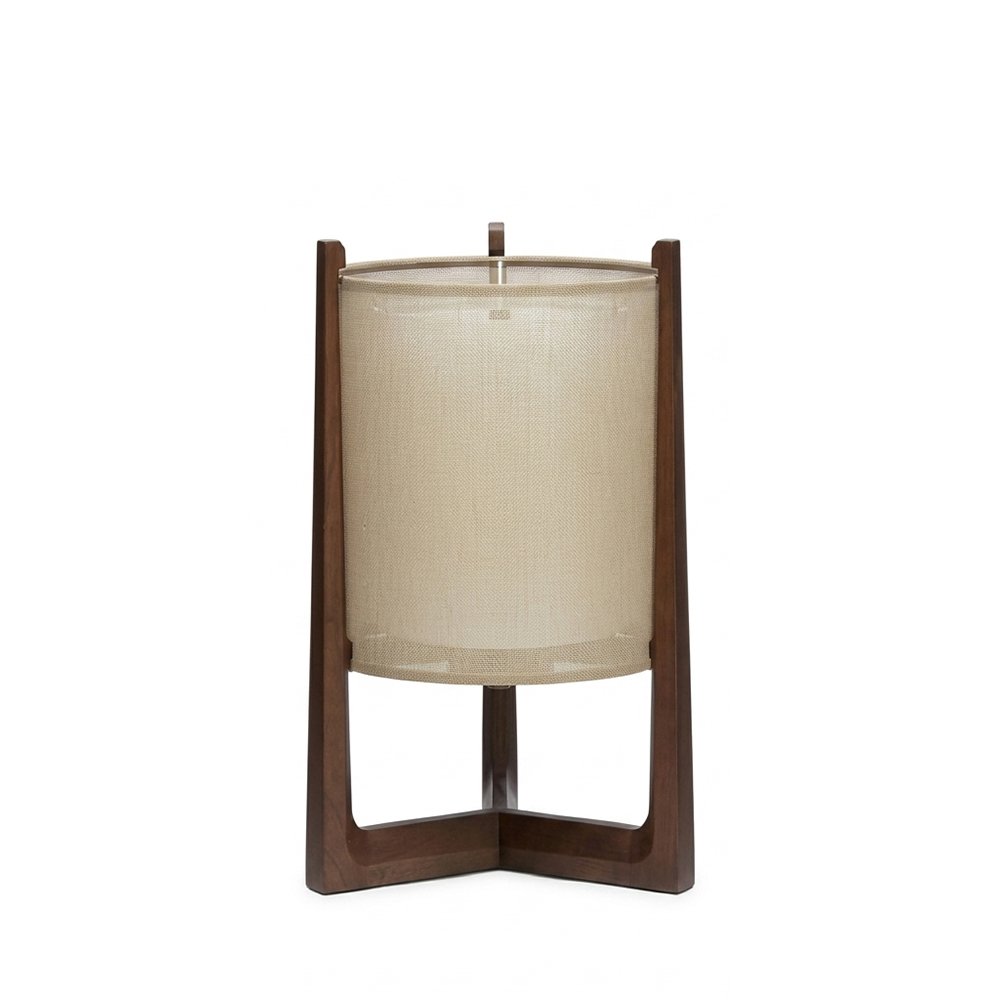 Lantern Wooden Round Table Lamp