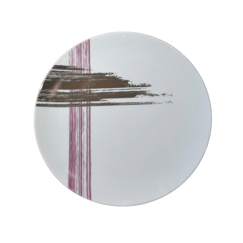 Artisan Brush Rouge Dinner Plate